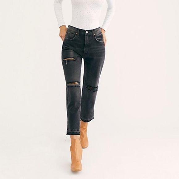 Free People Denim - Free People Lita Crop Straight Leg Jeans